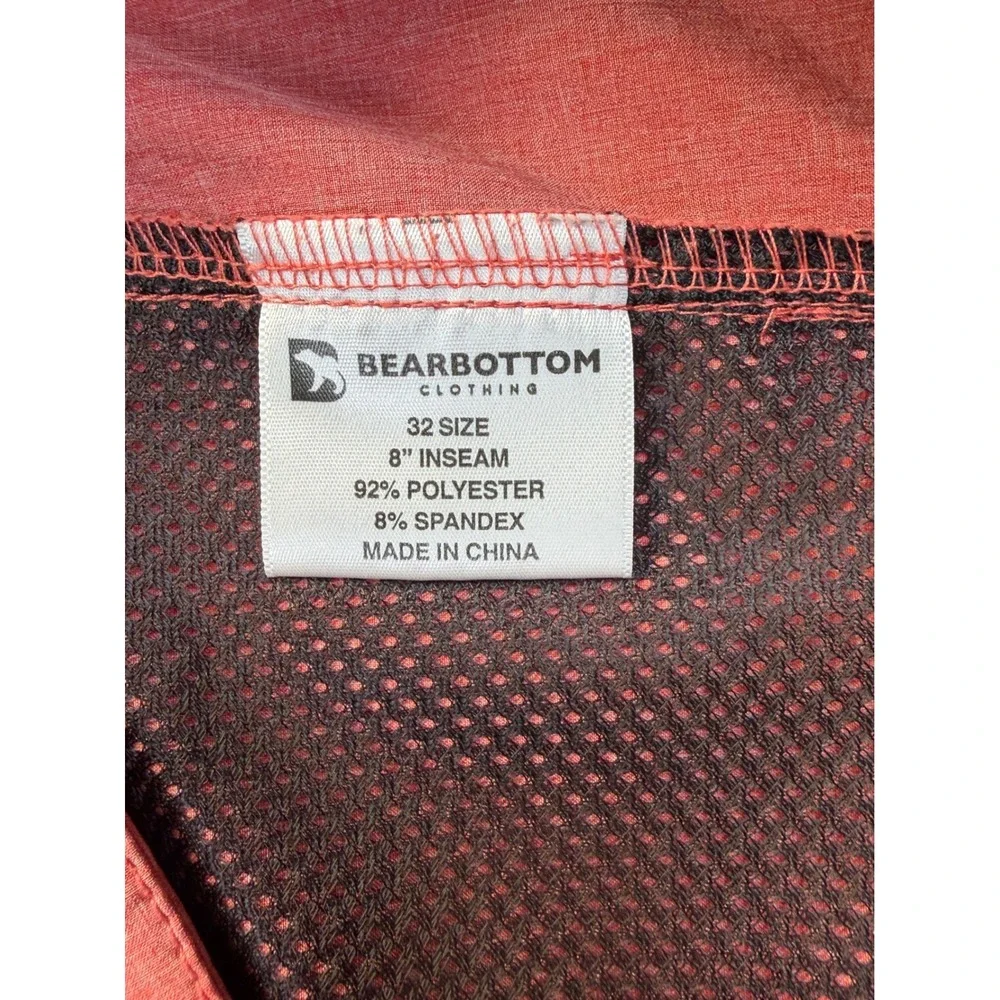 Bearbottom Stretch Swim Shorts Mens 32 Red‎ 8 Inch Inseam Casual Board Shorts